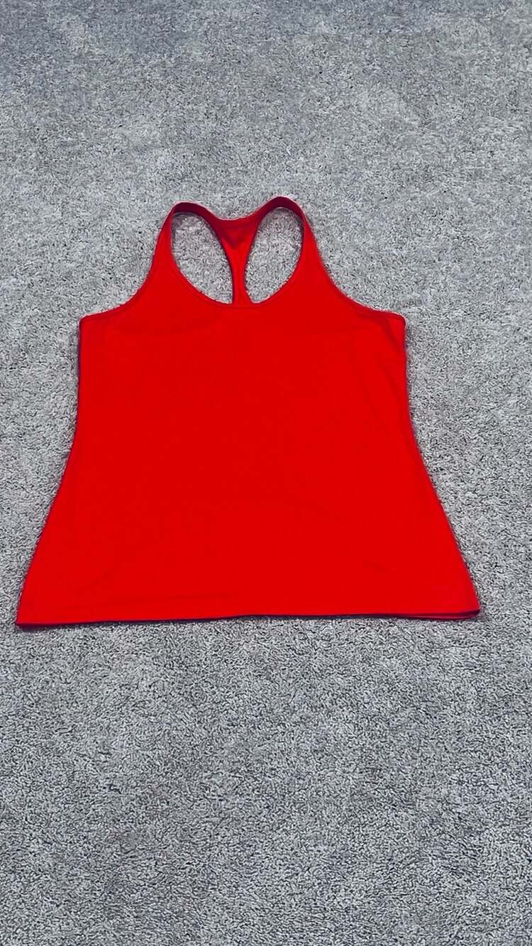 Nike Dri-Fit Women’s Racerback Athletic Tank Top Orange Slim Fit Size Large - Picture 4 of 4
